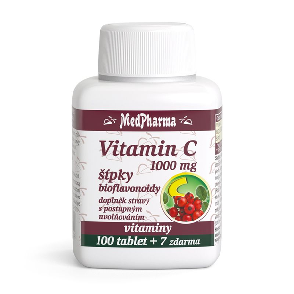 MedPharma Vitamin C 1000 mg s šípky, 107 tablet